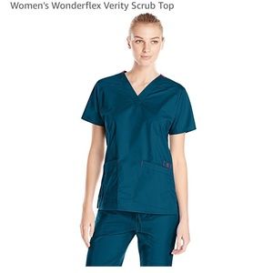 Wonderwink Force Flex Verity Top Caribbean Blue